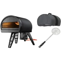GOZNEY Roccbox Pizzaofen schwarz inkl. Abdeckhaube und Pizzawender