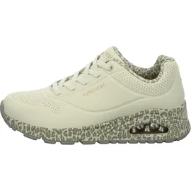 SKECHERS Uno- Safari Time Natural/Off White/Leopard Trim 39