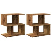 VidaXL Nachttische 2 Stk. Altholz-Optik 50x30x51,5 cm Holzwerkstoff