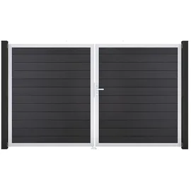 GROJA Gartentor 300 x 180 cm Anthrazitgrau/Aluminium