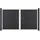 GROJA Gartentor 300 x 180 cm Anthrazitgrau/Aluminium
