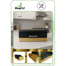 OEM Brokasten Bambus Holz/Metall Schwarz