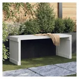 vidaXL Gartenbank Ausziehbar Weiß 212,5x40,5x45 cm Massivholz Kiefer