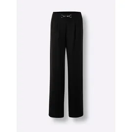 Creation L Premium Leinen-Lyocell-Mix-Hose elegant Schwarz 38