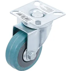 BGS DIY 81962 Lenkrolle Gummi mit Anschraubsockel Ø 50mm