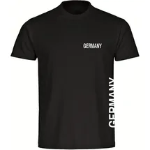 multifanshop Herren T-Shirt - Germany - Brust & Seite - Druck weiß - Männer
