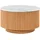 MASSIVMOEBEL24.DE Couchtisch Rund Weiß Mangoholz 80 x 80 x 45 cm