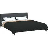 vidaXL Ganzjahresbettdecke Schwarz und Taupe 220 x 260 cm Mikrofaser