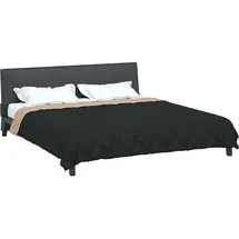 vidaXL Ganzjahresbettdecke Schwarz und Taupe 220 x 260 cm Mikrofaser