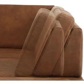 Home Affaire Ecksofa HOME AFFAIRE "Palace L-Form", braun (cognac), B:259cm H:89cm T:225cm, Struktur fein (100% Polyester);Struktur (100% Polyester);Luxus-Microfaser Lederoptik (100% Polyester), Sofas, Ecksofa, incl.