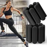 Jueachy Gewichtsmanschetten, Handgelenkgewichte Knöchelgewichte Set mit 2 Stück (je 0.45 KG) Hanteln Frauen Set Verstellbare Arm Gewichte für Joggen Yoga Aerobic Pilates Fitness Armband Schwarz