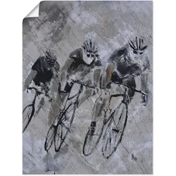 Artland Wandbild »Fahrrad fahren im Regen«, Fahrräder, (1 St.), als Alubild, Outdoorbild, Leinwandbild, Poster in verschied. Größen Artland Farbe Bild(er): grau
