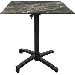 Restootab Outdoor Klapptisch Diabolo 70x70cm - Modell Marmor Royal