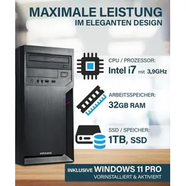 hyper byte Office PC Intel Core i7 32 GB RAM 1 TB SSD