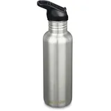Klean Kanteen 800ml Classic Flip Sport) Cap Trinkflasche - STK - Brushed Stainless