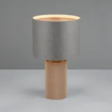 Trio Lighting Tischlampe Canio, alu / grau / zink, für Wohn- / Esszimmer, Papier / Lunolit / Lunopal, Tischlampe - 16.5 cm - 16.5 cm - 28.5 cm