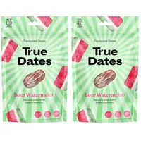True Dates - Sour Watermelon | natürlich aromatisierte Datteln | saurer Wassermelonen-Geschmack | 100 g (Packung mit 2)