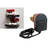 CHM GmbH® Zirkulationspumpe 230 V 15-15 1/2 Zoll Umwälzpumpe Brauchwasserpumpe mit Abspeerhähne