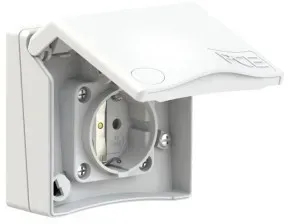 PCE 8430v Schutzkontakt-Anbausteckdose Design IP44 (weiß)