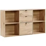 mokebo Aktenregal Eiche, 132x75x35 cm, Arbeitszimmer, Büroregale, Aktenregale