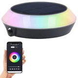 Lunartec Smarte Solar-Outdoor-Leuchte, RGB-CCT-LEDs, PIR, Bluetooth, App, 90 lm