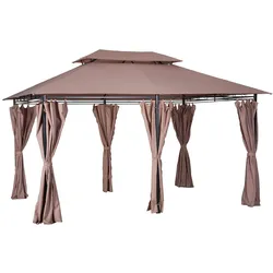Outsunny Pavillon Stahl, Polyester-Gewebe
