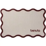 benuta Basic Fußmatte Curl Beige/Braun 50x80 cm - Moderner Kurzflor-Teppich für Wohnzimmer