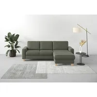 Home Affaire Ecksofa HOME AFFAIRE "Summer L-Form", grün (olive), B:249cm H:91cm T:164cm, 95% Polyester, 5% Polyamid, Sofas, Ecksofa, mit Recamiere, mit oder ohne Bettfunktion und Bettkasten, Cord-Bezug