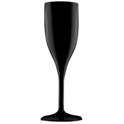 72 Mehrweg Sektgläser schwarz SAN 150ml Spritzguss Wiederverwendbar Kunststoff Sektflöte unzerbrechlich