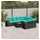 vidaXL Gartensofa-Set 9-tlg. schwarz/blau