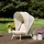 VCM Loungesessel Bille Polyester 84 x 114 cm Beige mit Kissen