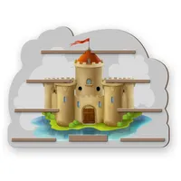 Kreative Feder Wandregal MUSIKBOX-REGAL Ritterburg, für TONIE-BOX und TONIES inkl. 40 Metallplättchen grau