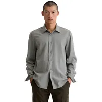 Marc O'Polo Langarmhemd MARC O'POLO "aus leichtem Bio-Baumwoll-Flanell", Herren, Gr. L, Normalgrößen, dunkelblau, Obermaterial: 100% Baumwolle, kariert, regular fit normal, Doppelmanschette, Hemden