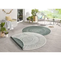 HANSE HOME Porto Wendeteppich 140 x 140 cm Grün/Weiß