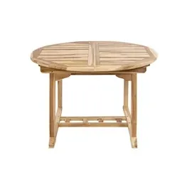 möbelliebling Gartentisch ausziehbar Teak Holz 120 - 170 cm oval BORNEO