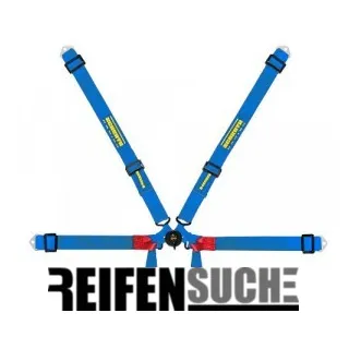 Schroth Gurt - Formula 2x2 blau mit schwarz/gelbem SCHROTH RACING Logo HANS