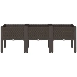 vidaXL Pflanzkasten 120 x 40 x 42 cm Braun