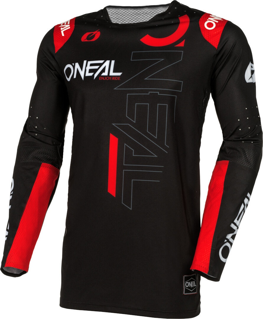 Oneal Prodigy Five Three Motorcross shirt, zwart-rood, M