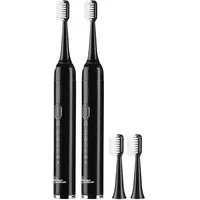 Newgen Medicals Schallzahnbürste 2er-Set schwarz + Netztasche