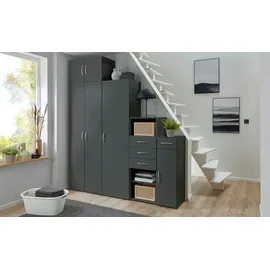 WIMEX Multiraumkonzept Standregal 45 x 40 x 126 cm Grau