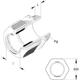 HKL Kabelverschraubung lgr,D=4-8mm 1234P0901