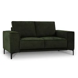 OTTO home 2-Sitzer OTTO HOME "Kompaktsofa Oland, Struktur, Flachgewebe, Luxus-Microfaser, Boucle", grün, B:164cm H:85cm T:83cm, 100% Polyester, Sofas, 164 cm, Wellenunterfederung, Skandi-Design, Metallfüße