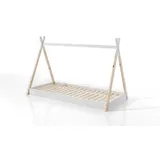 58 aufm Kessel TIPI Karyn 206x136x106 aus Massivholz in Weiß/Natur | Gr.: onesize