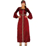 Fiestas Guirca Kostüm, rotes Renaissance Prinzessin Deluxe Kostüm grau 42 - 44 (L)