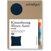 schlafgut Kissenbezug Woven Fade 40 x 40 cm Blau