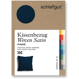 schlafgut Kissenbezug Woven Fade 40 x 40 cm Blau