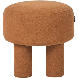 Beliani Hocker Canby Bouclé 43 x 38 x 43 cm Orange