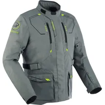 BERING Voyager wasserdichte Motorrad Textiljacke, grau, Größe L für Männer