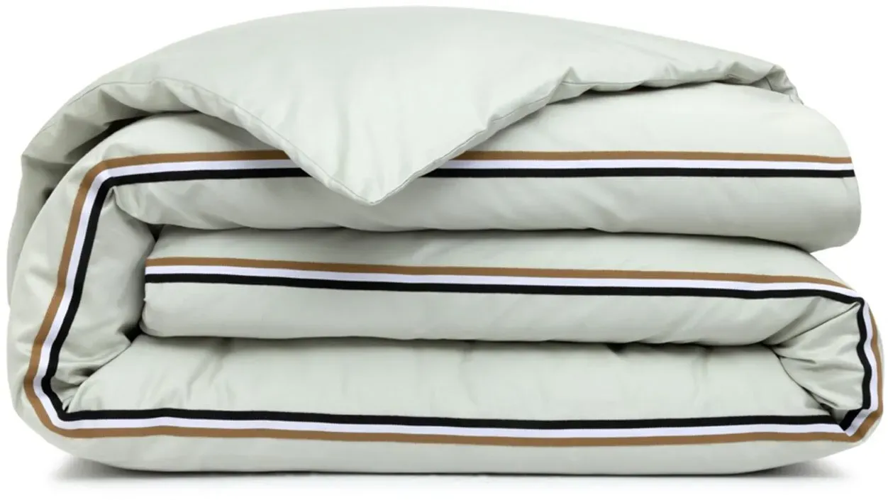Hugo Boss Home Satin Bettwäsche Linea 135x200 cm + 80x80 cm | celadon - grün