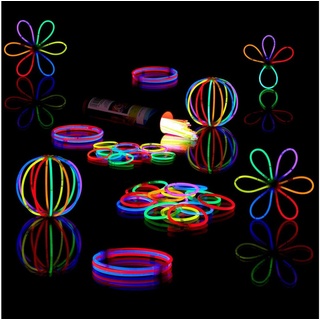 relaxdays Knicklicht 100 Stück + Verbind gelb|grün|rot